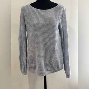 Lucy & Laurel S Blue Knit Sweater 100% Linen‎ 654